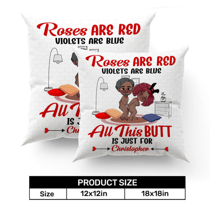 Custom Pillow – “Roses Are Red” Creative Valentine’s Day Gift, Ideal for Romantic Couple Moments