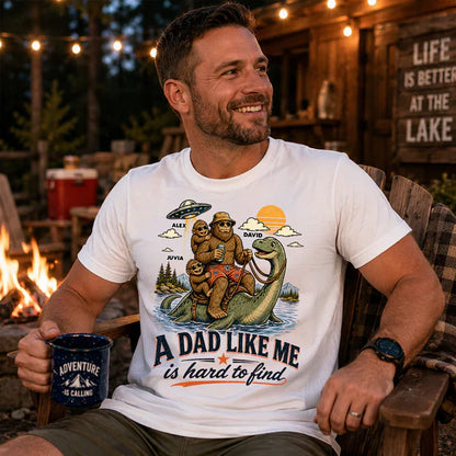 Personalized Bigfoot Classic Tee, A Dad Like Me Retro Lake Monster Shirt, Unique Gift for Dad