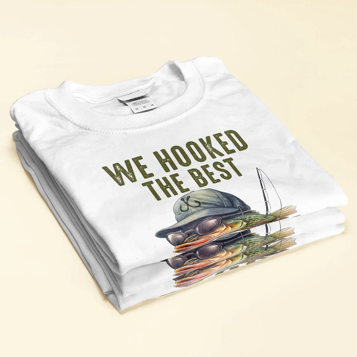 Personalized Classic Tee for Dad, Funny Fishing Fish Design, Unique Father's Day Gift