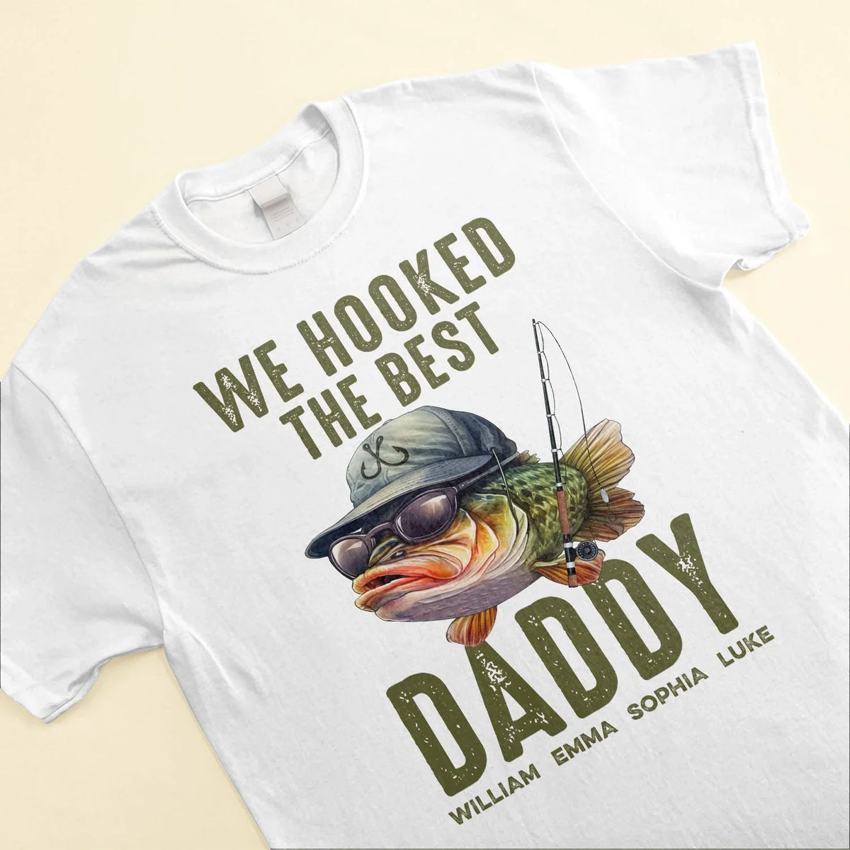 Personalized Classic Tee for Dad, Funny Fishing Fish Design, Unique Father's Day Gift