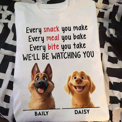 Watching You with Love – Custom Shirt for Dog Moms and Pet Lovers, Perfect Gift for Pet Enthusiasts