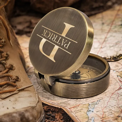 Personalized Compass for Son, Handheld Journey Quote, Unique Creative Gift from Mom & Dad