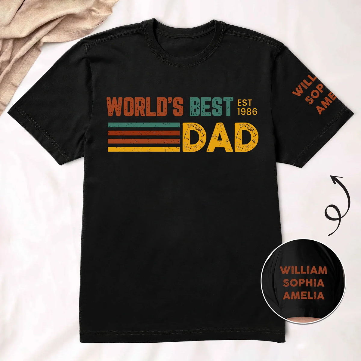World's Best Dad Custom Name Father's Day Gift For Dad, Husband - Personalized Shirt
