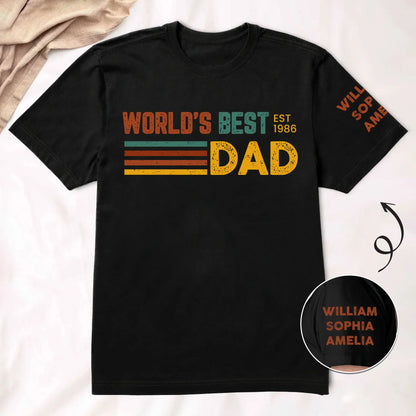 World's Best Dad Custom Name Father's Day Gift For Dad, Husband - Personalized Shirt