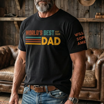 World's Best Dad Custom Name Father's Day Gift For Dad, Husband - Personalized Shirt
