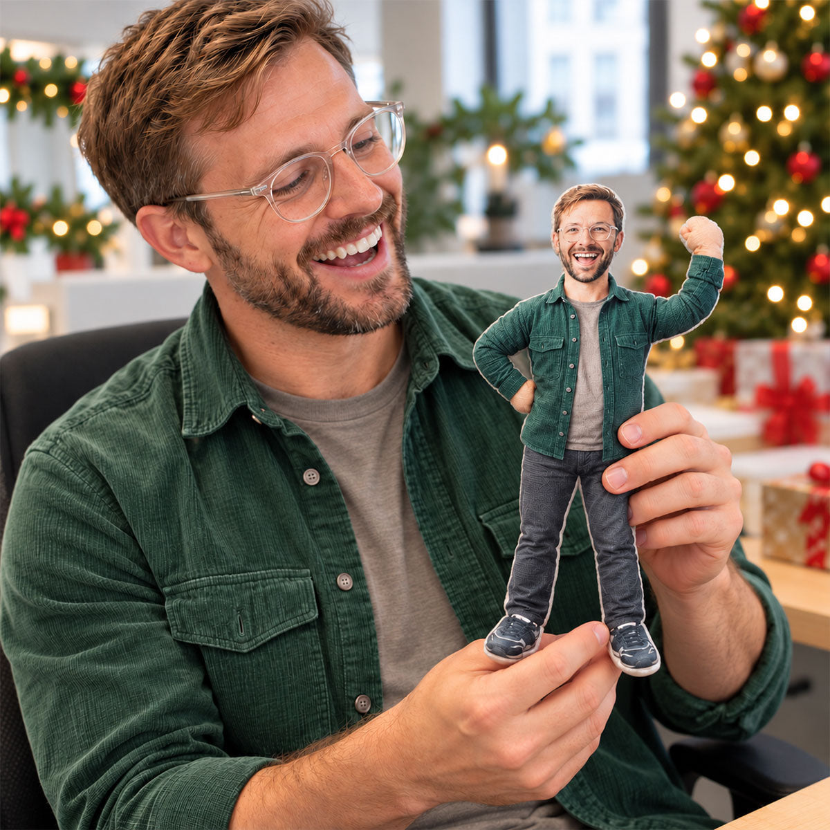 Personalized Photo Squishy Plush Doll, Handheld Poseable Mini Me, Unique Gift for Friends