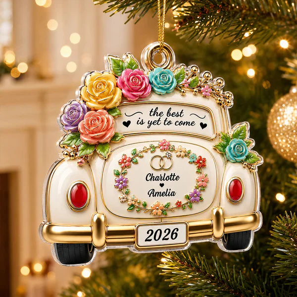 Personalized Acrylic Ornament, The Year We Became Mr. & Mrs., Unique Gift for Couple