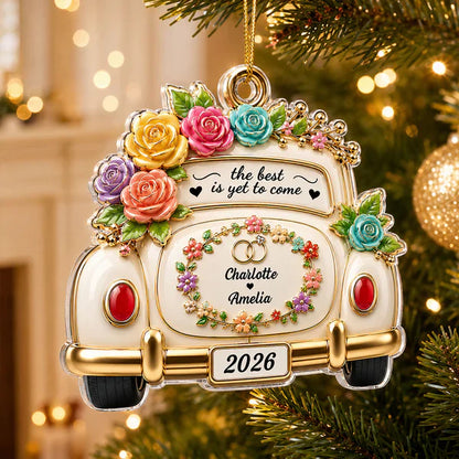 Personalized Acrylic Ornament, The Year We Became Mr. & Mrs., Unique Gift for Couple