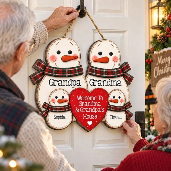 Personalized Wooden Sign, Welcome to Grandma & Grandpa's House, Heartwarming Creative Gift for Grandparents