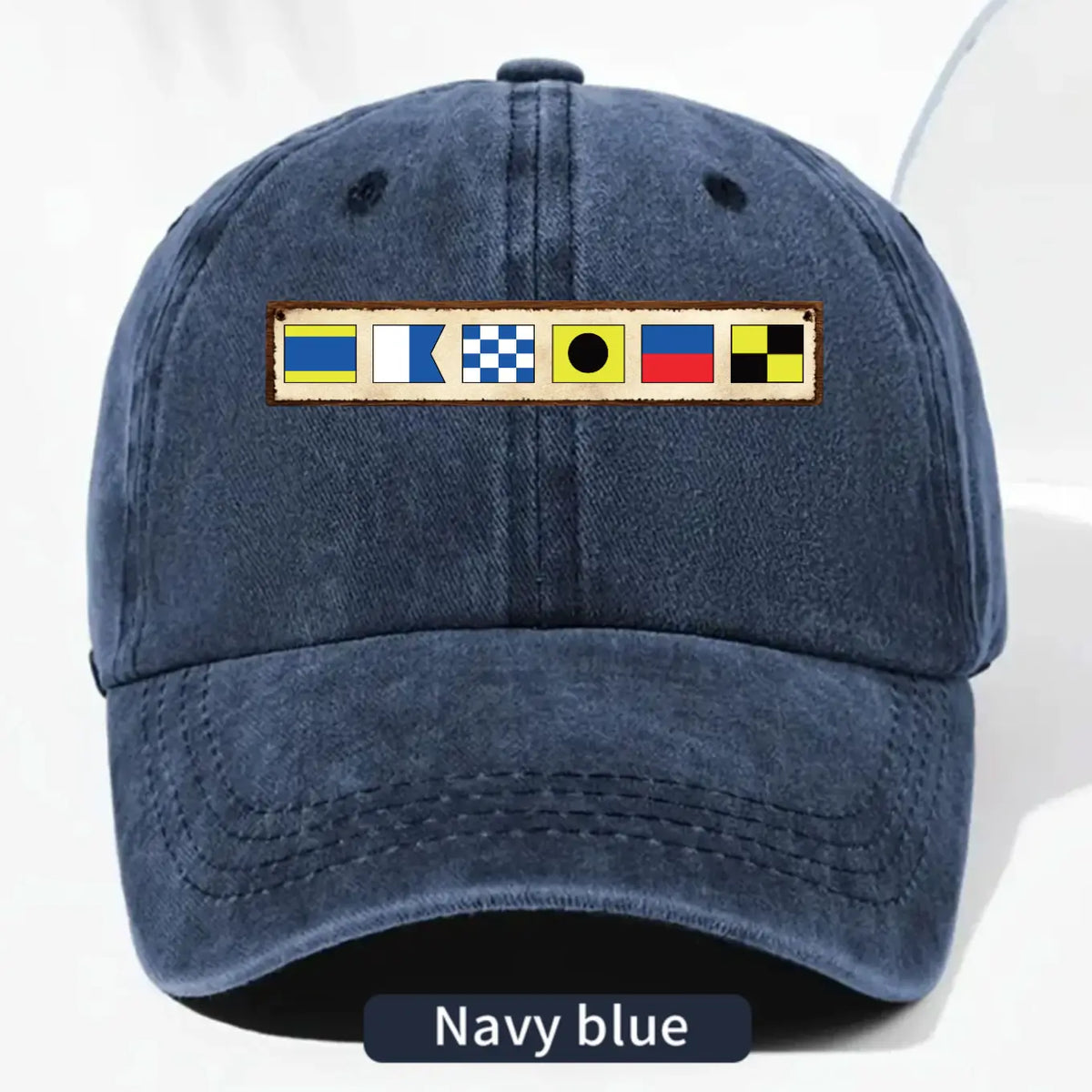 Personalized Nautical Flag Baseball Cap, Vintage Pink Everyday Outdoor Wear, Unique Gift for Him or Her