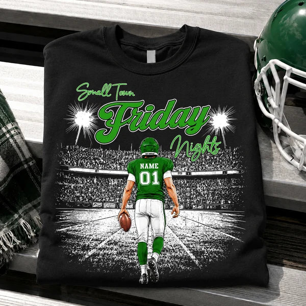 Personalized Sweatshirt, Football Player Walking Onto a Floodlit Field, Creative Gift for Football Fans