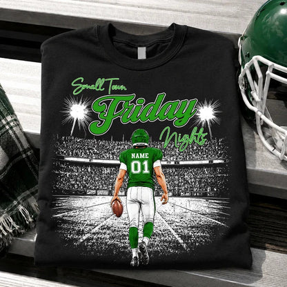 Personalized Sweatshirt, Football Player Walking Onto a Floodlit Field, Creative Gift for Football Fans