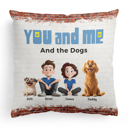 Custom Pet Family Square Pillow – Perfect Dog Lovers Gift