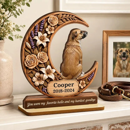 You Were My Favorite Hello Personalized Wooden Plaque, Dog Memorial, Creative Keepsake Gift for Pet Owners