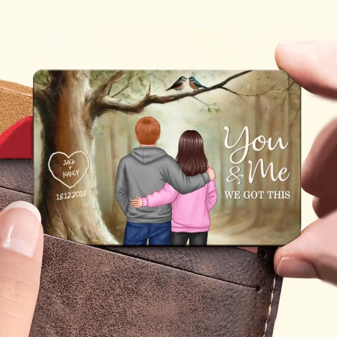 Personalized Acrylic Music Magnet – “You & Me We Got This” Couple Gift with Custom Names and Song