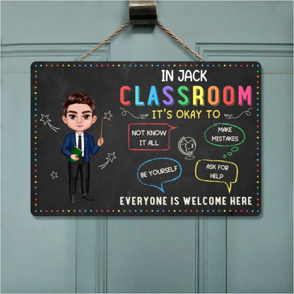 Happy Doll Teacher Personalized Poster, Plaque, Sign, and Stationery Set - Perfect Gift for Teachers