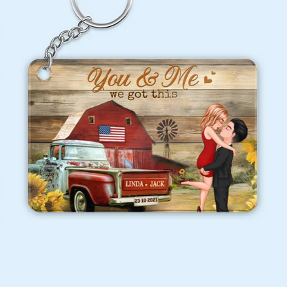 You & Me Rustic Vintage Truck Themed Couple Poster, Romantic Gift for Anniversaries