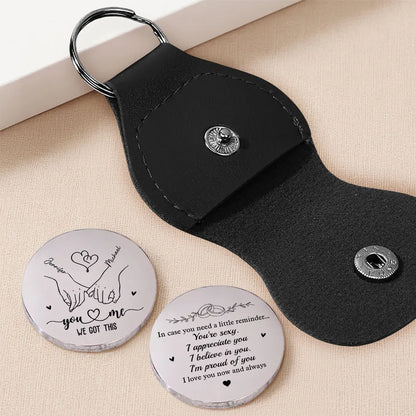 Pocket Hug Keychain with Love Messages – Sentimental Keepsake & Perfect Gift for Couples