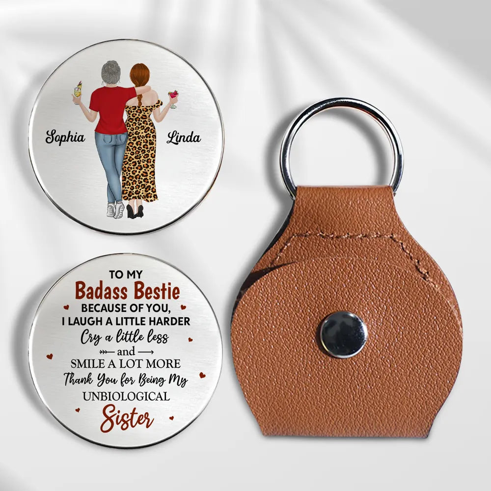 Personalized Pocket Hug for Best Friend, Custom Keepsake Love Token, Badass Bestie Quote, Unique Friendship Gift