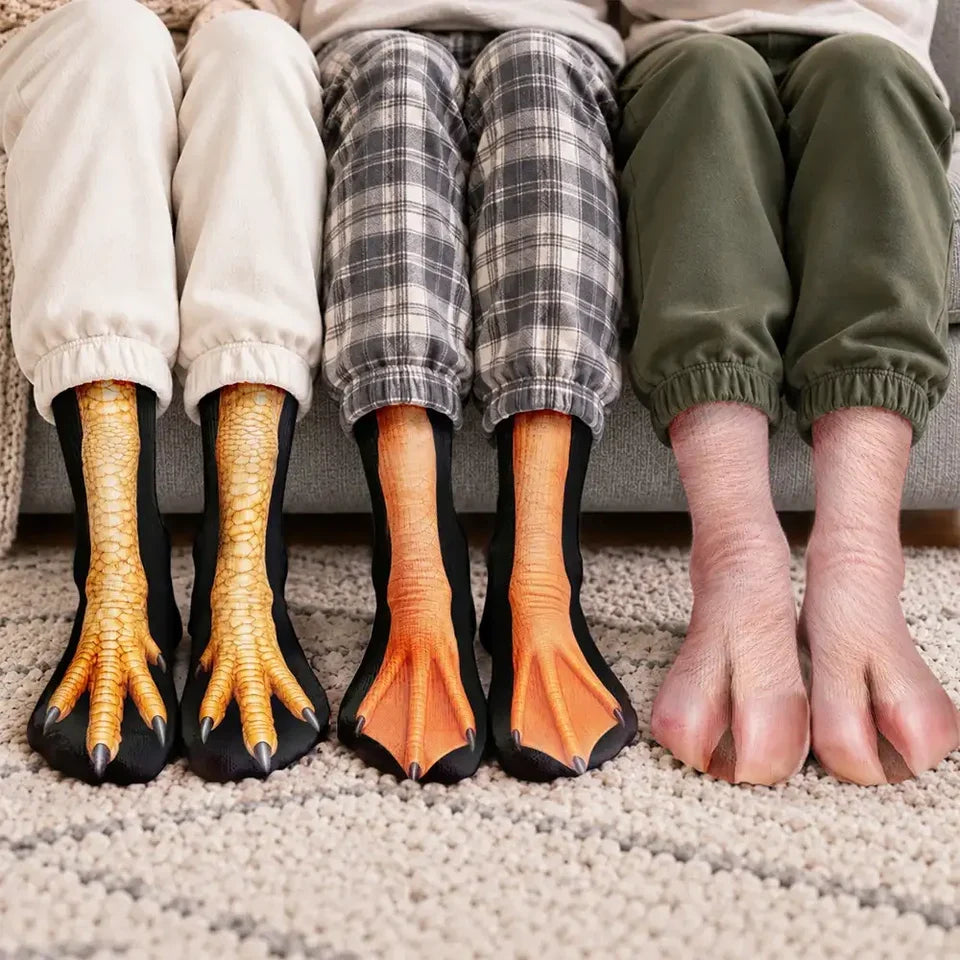 Personalized Crew Socks, Funny Farm Animal Feet for Cozy Home Lounging, Creative Gift for Friends