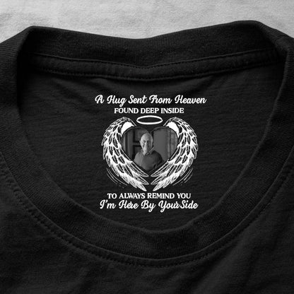 Personalized Classic Tee With Hidden Memorial Message, Angel Wings Unique Gift for Family