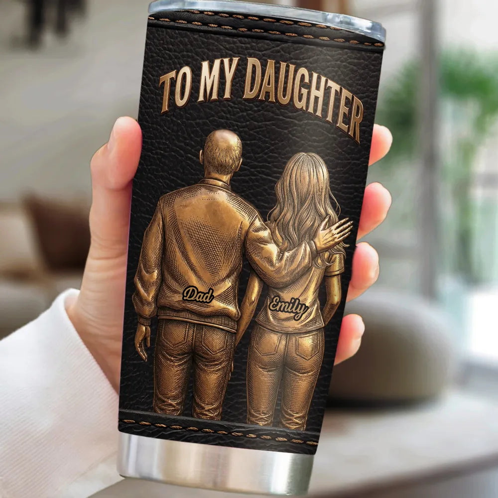 Personalized Insulated Travel Tumbler For Daughter, Unique Creative Gift From Dad
