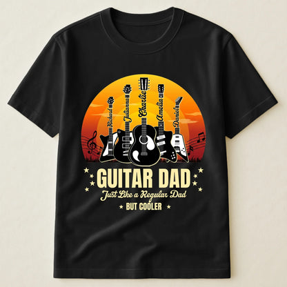 Guitar Dad Classic Tee, Funny Custom Music Shirt, Creative Gift for Dad From Family