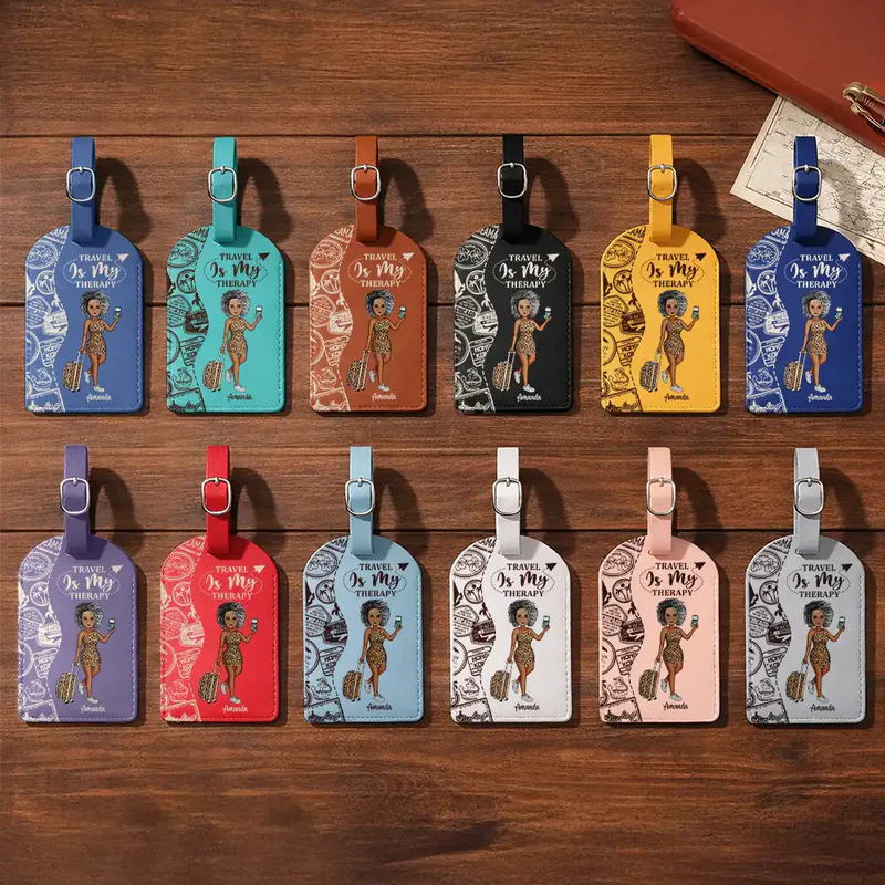 And So The Adventure Begins Luggage Tag, Personalized Travel Gift for Her, Fun Airport Vibes and Easy Bag ID