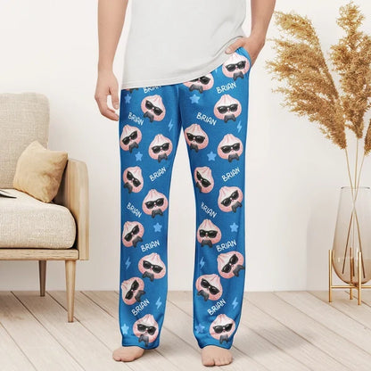Personalized Printed Lounge Pants, Cute Cartoon Dumplings for Matching Family Wear, Unique Gift