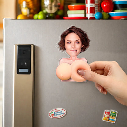 Silicone Acrylic Magnet, Personalized Cheeky Portrait Keepsake, Creative Gift For Partner Or Friend