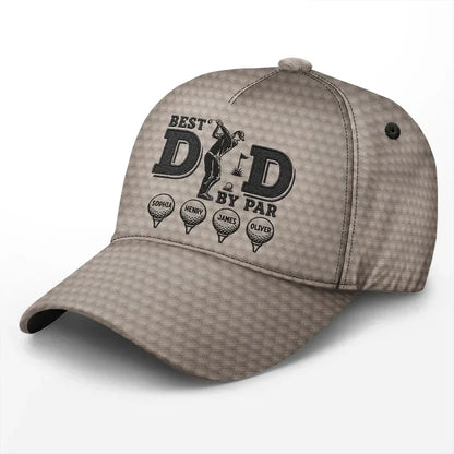Classic Cap with Best Dad By Par Artwork, Custom Golf Course Style, Creative Gift He'll Wear