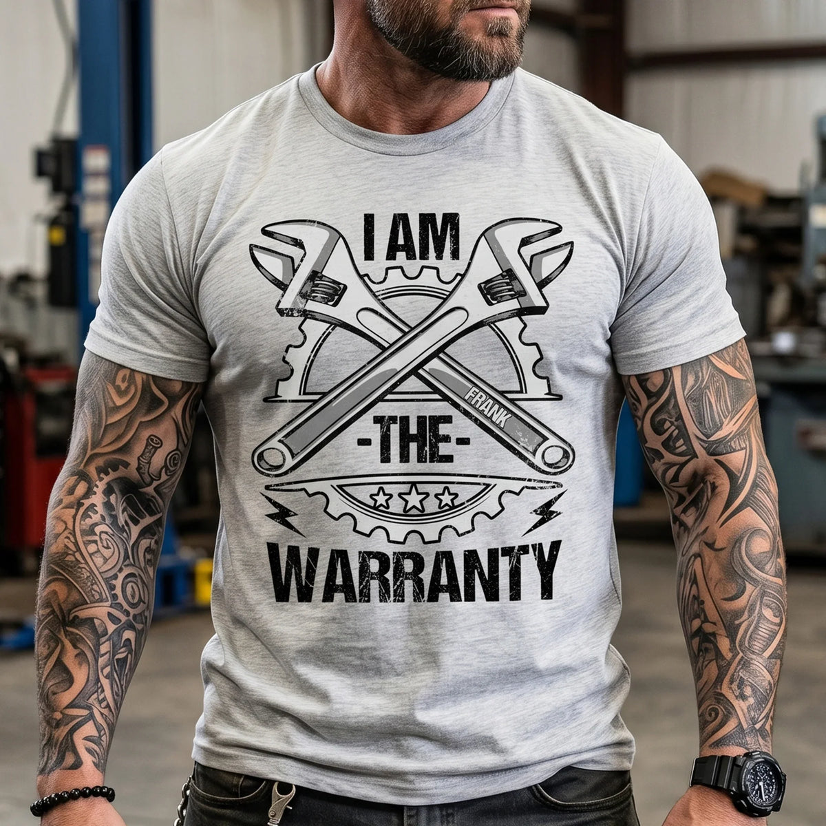 Personalized Classic Tee, I Am The Warranty Wrench Graphic, Unique Gift For Dad & Grandpa