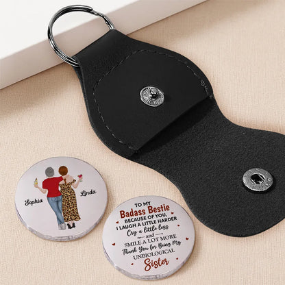 Personalized Pocket Hug for Best Friend, Custom Keepsake Love Token, Badass Bestie Quote, Unique Friendship Gift