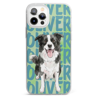 Custom Pet Portrait Clear TPU Phone Case, Personalized Watercolor Style Unique Gift for Dog & Cat Lovers