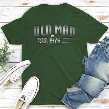 Personalized Old Man Classic Tee, Bold Vintage Graphic, Unique Gift for Dad or Husband
