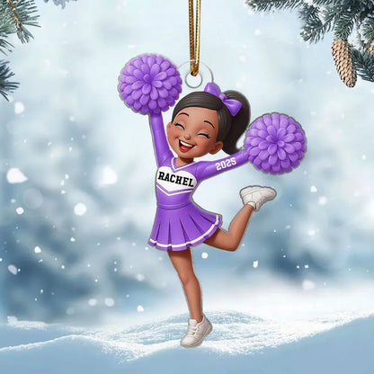 Acrylic Cheerleader Ornament - Personalized Gift