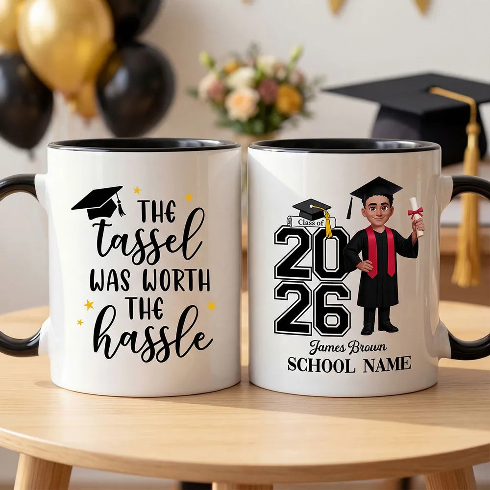 Class Of Graduation Ceramic Mug, Personalized Keepsake With Graduate G ...