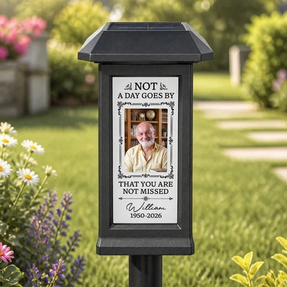 Personalized Solar Garden Stake Light with Loved One Portrait, Unique Memorial Gift for Family