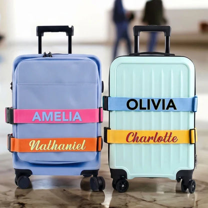 Personalized Standard Buckle Luggage Strap, Colorful Airport Travel Accessory, Unique Gift for Travelers