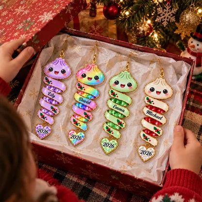 Personalized Acrylic Ornament, Cute Pastel Character for Christmas Tree Decor, Unique Gift for Kids