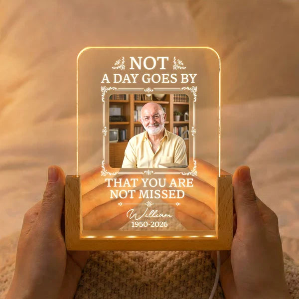 Custom LED Light Frame With Soft Glow, Not A Day Goes By Memorial Creative Gift for Family