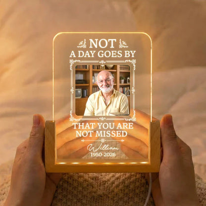 Custom LED Light Frame With Soft Glow, Not A Day Goes By Memorial Creative Gift for Family