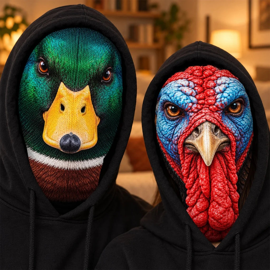 Mesh Print Balaclava Hat, Personalized Woodland Animal Face, Creative Gift for Friends and Wildlife Fans