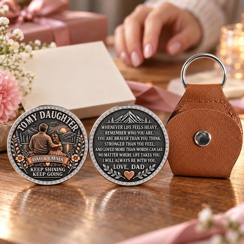 Keep Shining Personalized Pocket Hug, Mountain Scene, Creative Sentimental Gift for Daughter