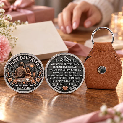 Keep Shining Personalized Pocket Hug, Mountain Scene, Creative Sentimental Gift for Daughter