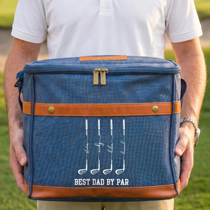 Personalized Golf Cooler Bag, Olive Drink Tote With Club Art, Unique Gift For Golf Lover
