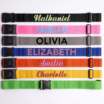 Personalized Standard Buckle Luggage Strap, Colorful Airport Travel Accessory, Unique Gift for Travelers