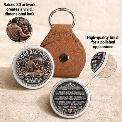 Keep Shining Personalized Pocket Hug, Mountain Scene, Creative Sentimental Gift for Daughter