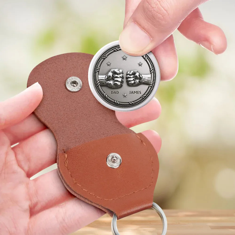 Pocket Hug Love Token For Son, Custom Father To Son Message, Heartwarming Creative Gift He Can Carry