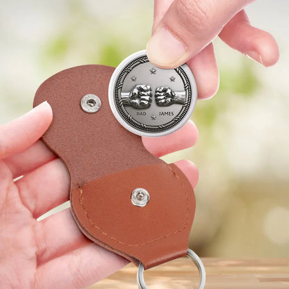 Pocket Hug Love Token For Son, Custom Father To Son Message, Heartwarming Creative Gift He Can Carry